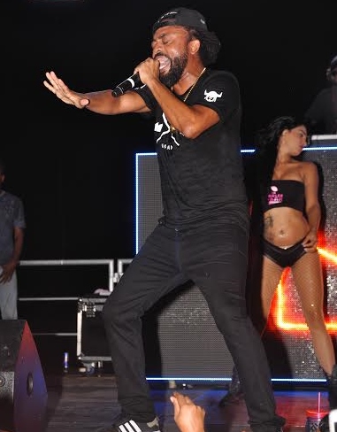 Soca King Machel Montano performing on stage