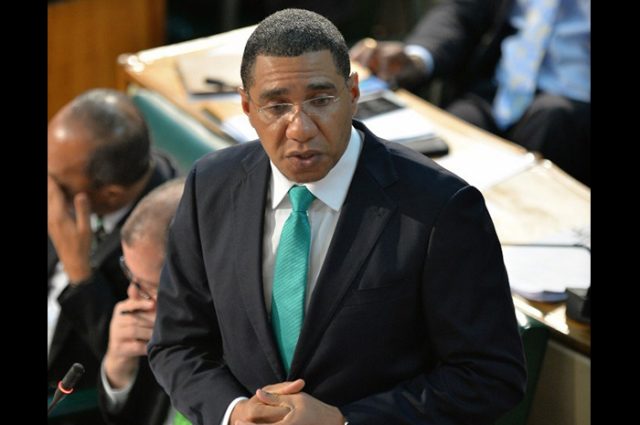 Prime Minister Andrew Holness makes his contribution to the Budget Debate