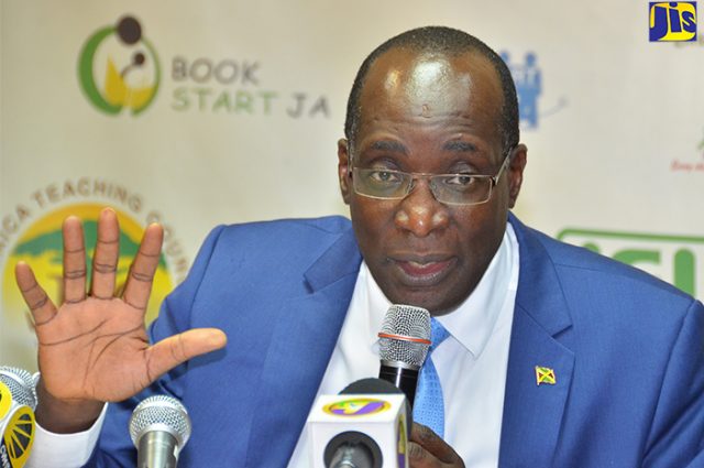 Ruel Reid discussing budget for tertiary students