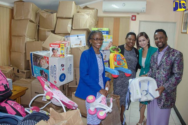 Women’s Centre of Jamaica Foundation recieve donation of baby stuff