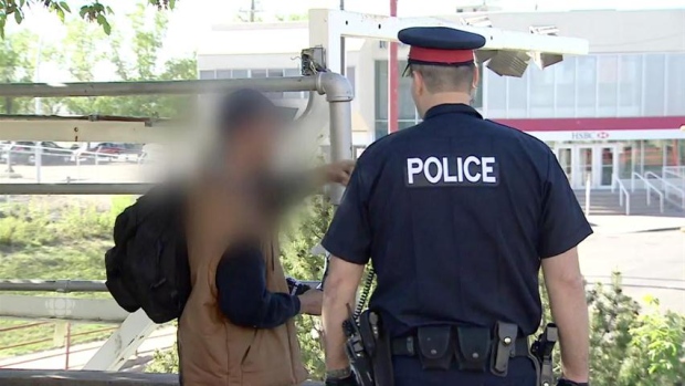 Police performing a random street carding check captured by Vision Newspaper Toronto News