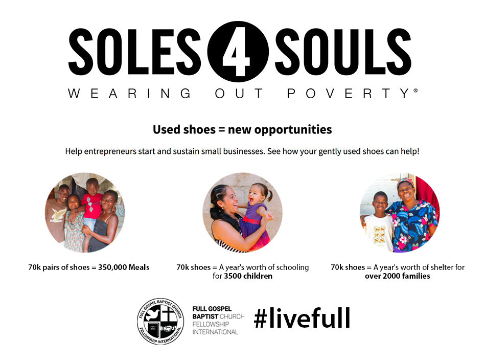 Full Gospel Baptist Church Fellowship International (FGBCFI) Becomes  Largest Soles4Souls' Faith-based Engagement Partner With 70,000 Pairs of  Shoes Collected - Vision Newspaper