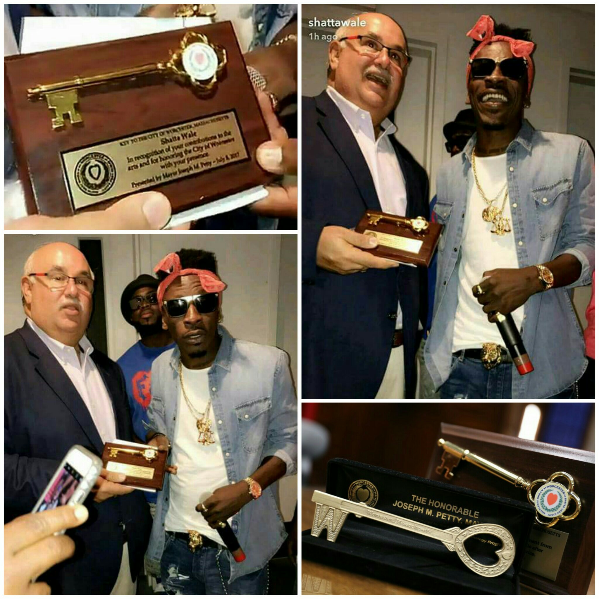 Mayor of Worcester, Joseph Petty Honours Shattawale With the "Key To The City" After Great Performance At Hanover Theater