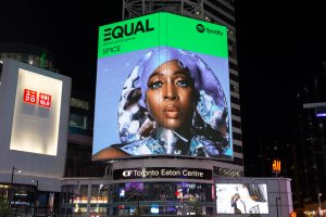 Spice, Queen of Dancehall Featured On Billboards in Times Square for Spotify’s EQUAL Campaign