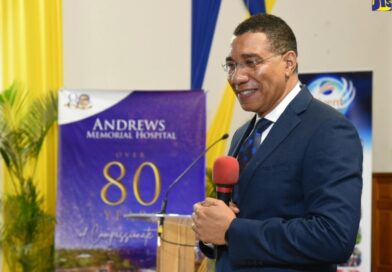 Prime Minister, the Most Hon. Andrew Holness, addresses congregants attending the 80th anniversary thanksgiving church service for the Andrew’s Memorial Hospital on Saturday (April 6). The service was held at Andrew’s Memorial Seventh Day Adventist Church in Kingston. (image source: JIS)