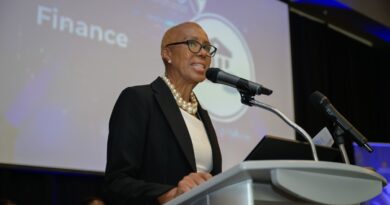 Minister of Education and Youth, Hon. Fayval Williams, addresses Board Chairmen and Principals at Friday’s (April 26) Transforming Education for National Development (TREND) Stakeholder Session, held at the AC Hotel by Marriott in New Kingston. (image source: JIS)