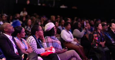 Audience members at BFUTR 2025 Global Tech Summit in Mississauga engage in a keynote panel on innovation, inclusion, and the future of Black tech.